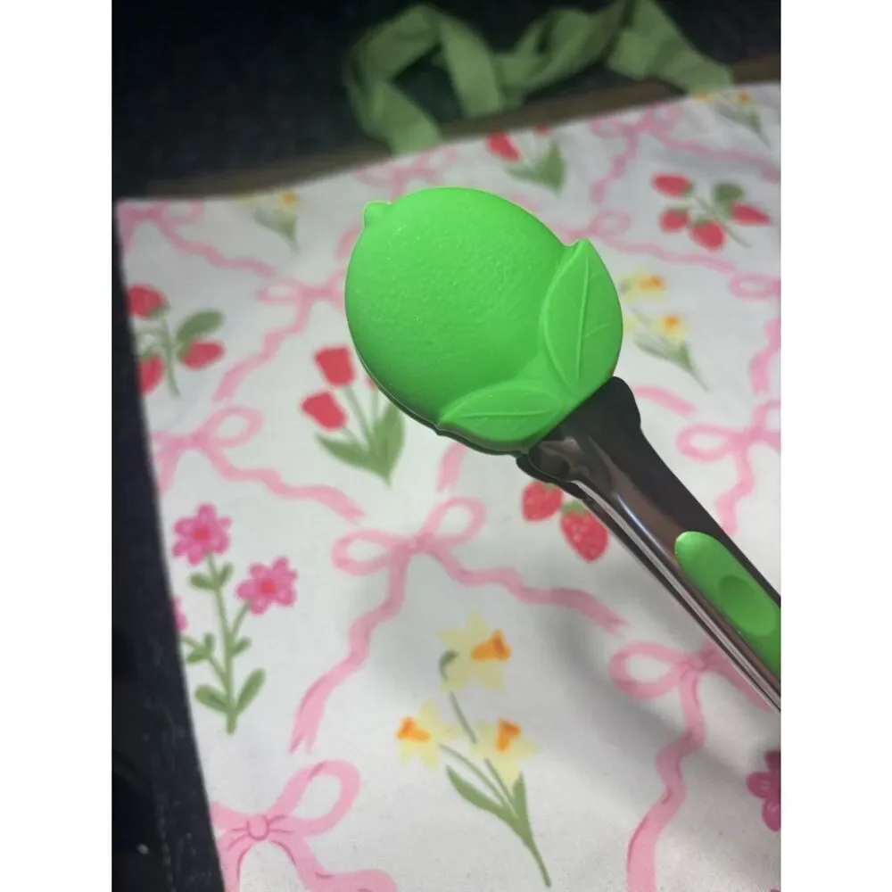 2 New Cooking Concepts Silicone-Tipped Kitchen Tongs - Yellow & Green (Pair)